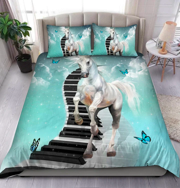 JoyCorners White Horse Pattern 3D Bedding Set