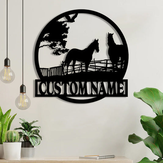 Personalized Name Horse Metal Sign