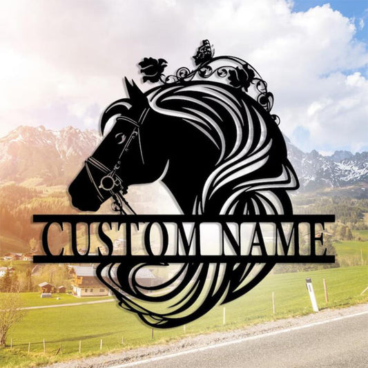 Personalized Name Horse Metal Sign