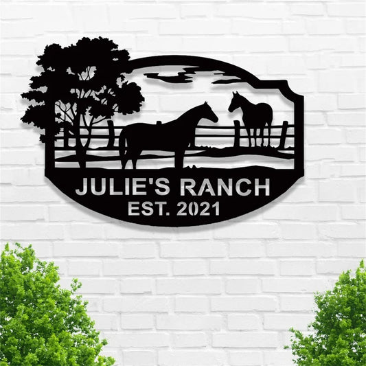 Personalized Name Horse Metal Sign