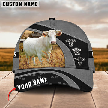 Joycorners Charolais Cattle Customized Name Cap