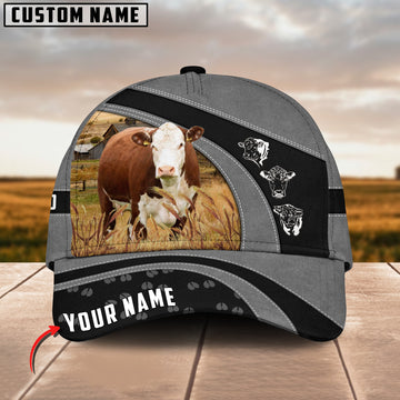 Joycorners Hereford Cattle Customized Name Cap