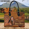 JC American Quarter Horse Never Walk Alone Custom Name 3D Leather Handbag