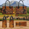 JC Morgan Horse Never Walk Alone Custom Name 3D Leather Handbag