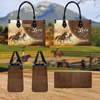 JC Horse Lovers I Always Thought Love Custom Name 3D Leather Handbag
