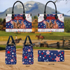 JC American Quarter Horse America Lovers Custom Name 3D Leather Handbag