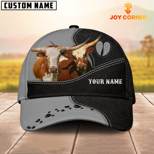 Joycorners Texas Longhorn Cattle Customized Name Cap