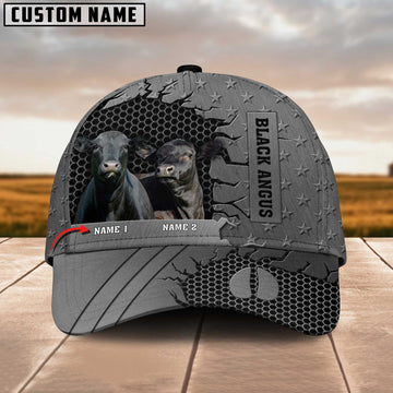 Joycorners Black Angus Cattle Customized Name Cap