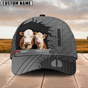 Joycorners Hereford Cattle Customized Name Cap