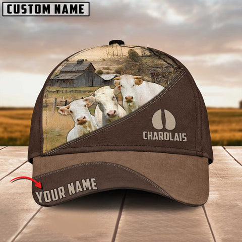 Joycorners 3 Charolais Cattle Customized Name Cap