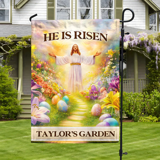 Joycorners Risen Savior Christian Easter Customize Name Flag