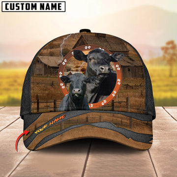 Joycorners Black Angus Cattle Customized Name Cap