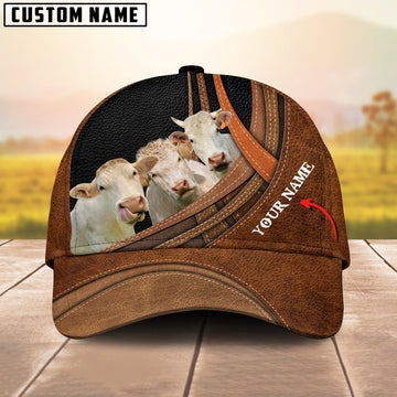 Joycorners Charolais Cattle Customized Name Cap