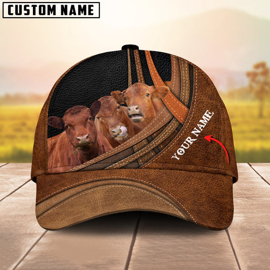 Joycorners Red Angus Cattle Customized Name Cap