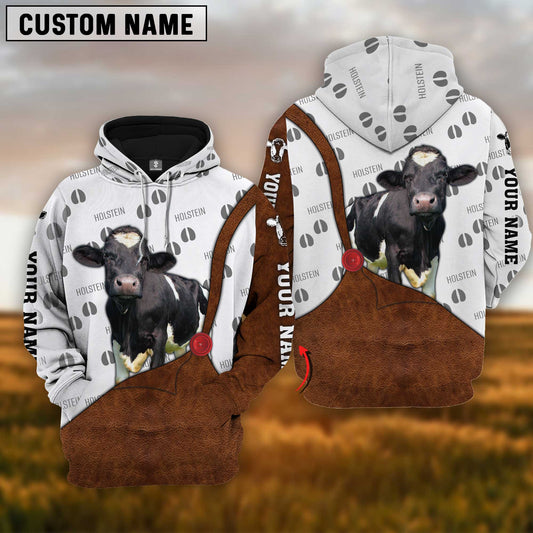 Joycorners Custom Name Holstein Cattle 3D Printed Hoodie