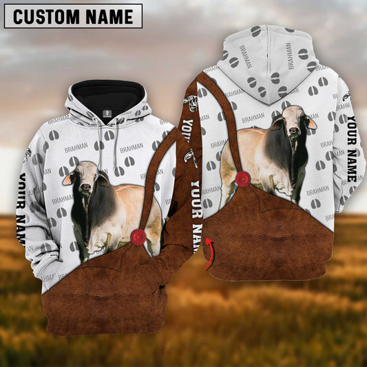 Joycorners Custom Name Brahman Cattle 3D Printed Hoodie