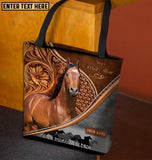Joycorners American Quarter Horse Never Walk Alone Custom Name 3D Tote Bag