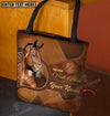 Joycorners Warmblood Horse Never Walk Alone Custom Name 3D Tote Bag