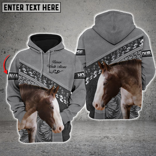 Joycorners Custom Name Horse Lovers Never Walk Alone 3D Hoodie