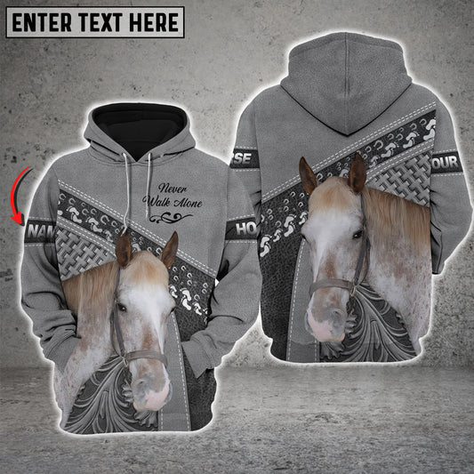 Joycorners Custom Name Horse Lovers Never Walk Alone 3D Hoodie
