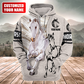 Joycorners Custom Name Horse Lovers 3D Hoodie