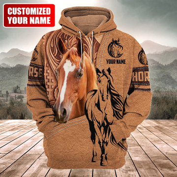 Joycorners Custom Name Horse Lovers 3D Hoodie