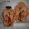 Joycorners Custom Name Horse Lovers 3D Hoodie