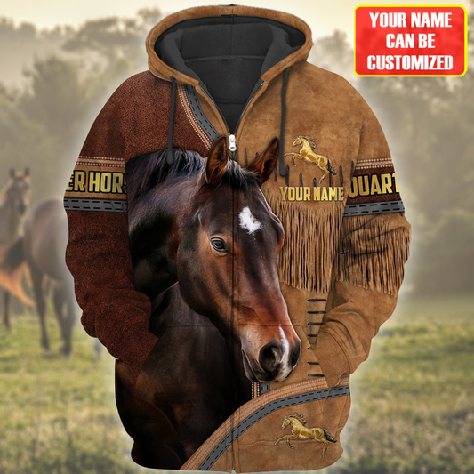 Joycorners Custom Name Horse Lovers 3D Hoodie