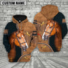 Joycorners Custom Name Horse Lovers 3D Hoodie