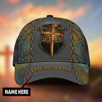 Joycorners Custom Name Jesus 1 Cross 3 Nails 4 Given Cap