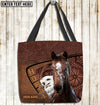 Joycorners Appaloosa Horse Carving Leather Pattern Custom Name 3D Tote Bag