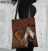 Joycorners Hackney Horse Carving Leather Pattern Custom Name 3D Tote Bag