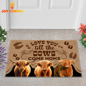 Joycorners Highland Cattle Love You Till the Cows Come Home Doormat