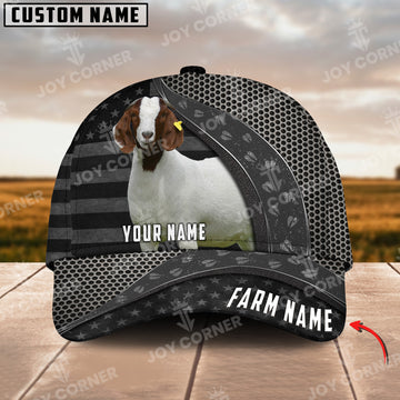 Joycorners Boer Goat Customized Name And Farm Name Metal 3D Classic Cap