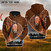 Joycorners Custom Name American Quarter Horse Never Walk Alone 3D Hoodie