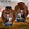 Joycorners Custom Name Appaloosa Horse Never Walk Alone 3D Hoodie