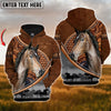 Joycorners Custom Name Hackney Horse Never Walk Alone 3D Hoodie