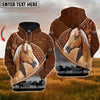 Joycorners Custom Name Palomino Horse Never Walk Alone 3D Hoodie