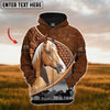 Joycorners Custom Name Palomino Horse Never Walk Alone 3D Hoodie