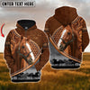 Joycorners Custom Name Thoroughbred Horse Never Walk Alone 3D Hoodie