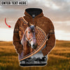 Joycorners Custom Name Morgan Horse Never Walk Alone 3D Hoodie