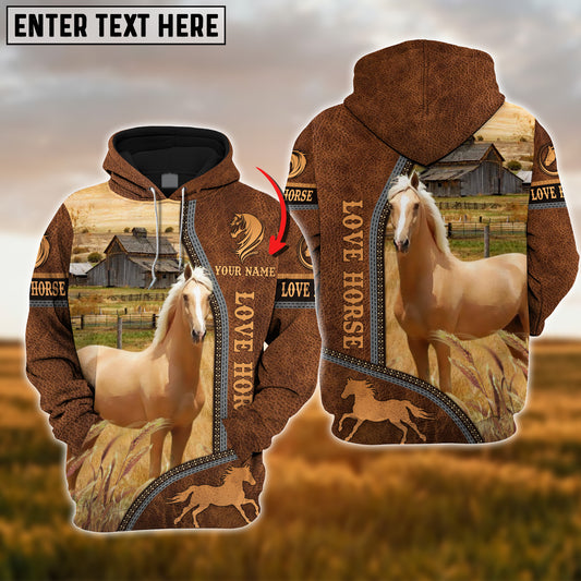 Joycorners Custom Name Farm Horse Lovers 3D Printed Hoodie