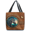 Joycorners Stained Glass Horse Custom Name 3D Tote Bag