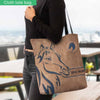 Joycorners Horse Line Draw Custom Name 3D Tote Bag