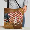 Joycorners Horse US Flag Custom Name 3D Tote Bag