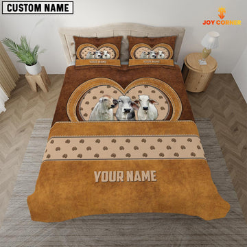 JoyCorners Brahman Cattle Customized Name 3D Bedding Set