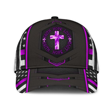 Joycorners Faith Hope Love Jesus Cross U.S. Flag Cap