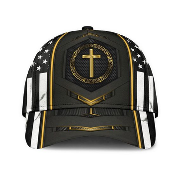Joycorners Jesus Cross U.S. Flag Cap