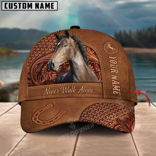 Joycorners Hackney Horse Never Walk Alone Custom Name 3D Classic Cap