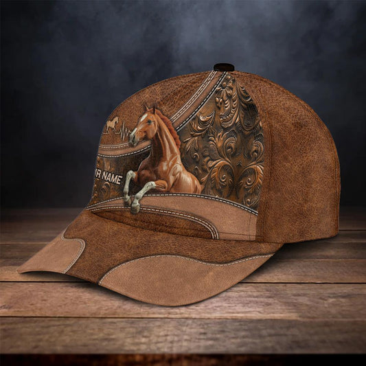 Joycorners Horse Lovers Custom Name 3D Classic Cap